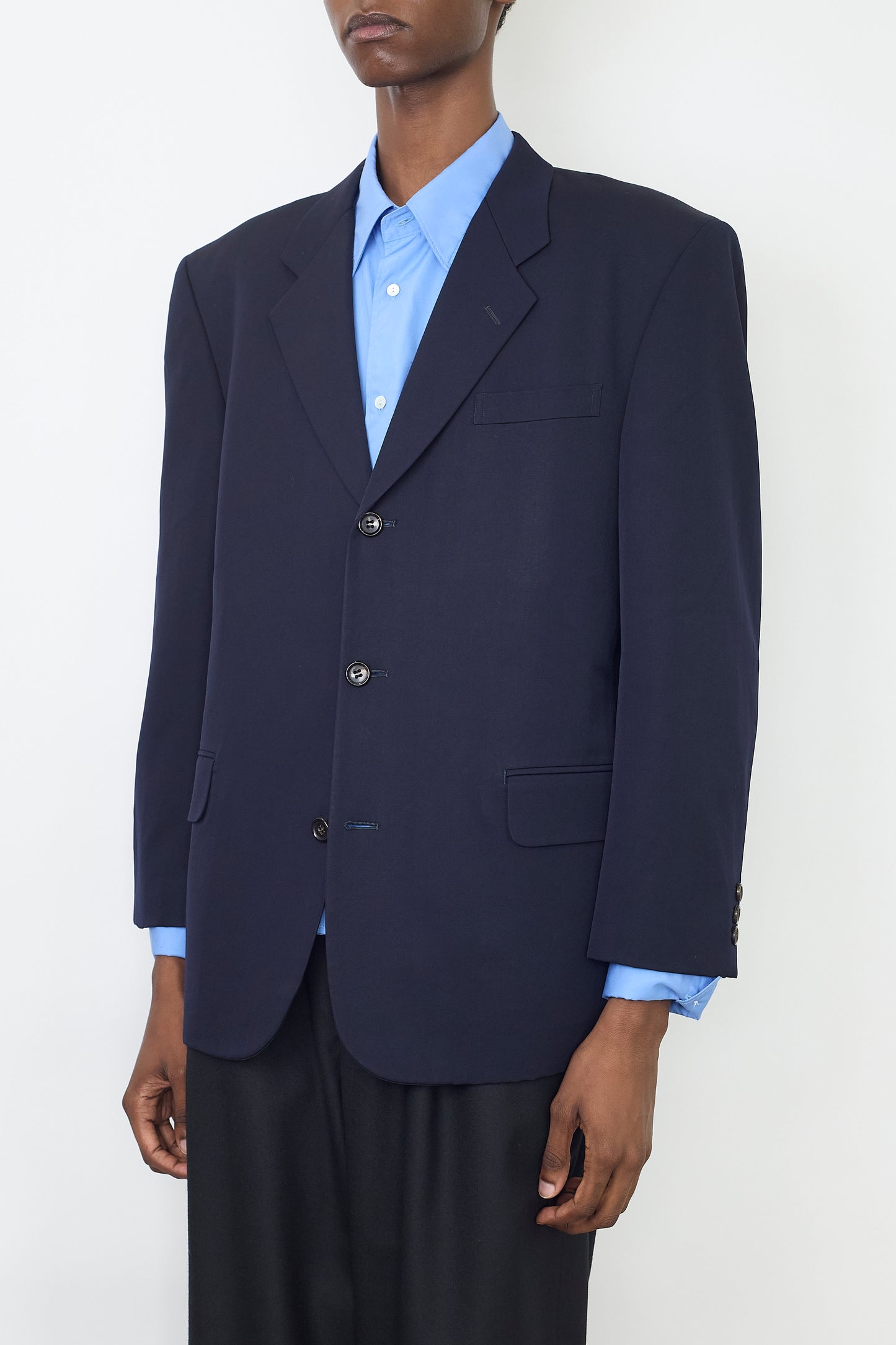 COMME DES GARCONS HOMME WOOL GABARDINE TAILORED JACKET