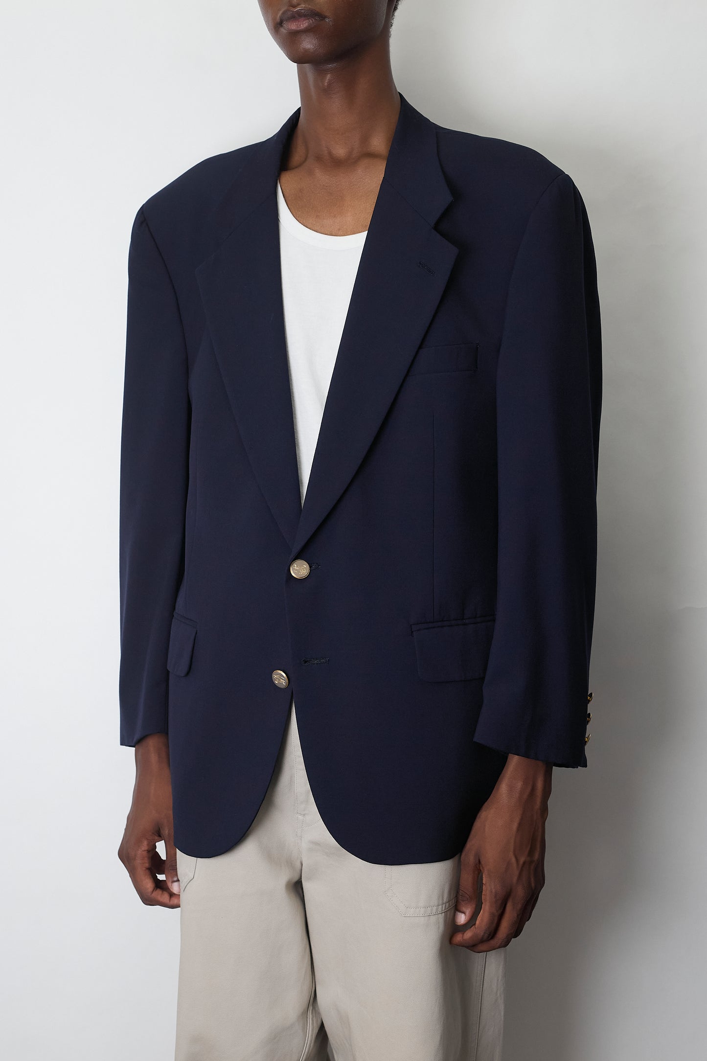 BURBERRY WOOL GABARDINE TAILORED JACKET