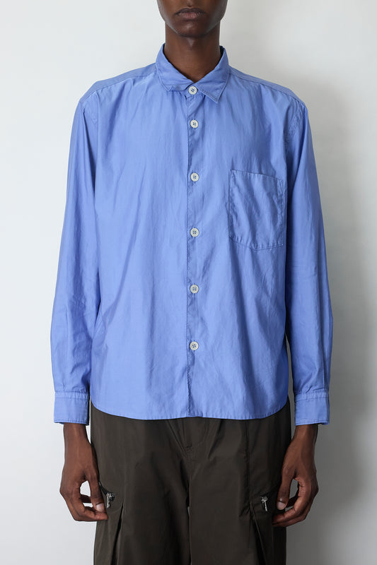 COMME DES GARCONS HOMME SKY BLUE WIDE SHORT SHIRT