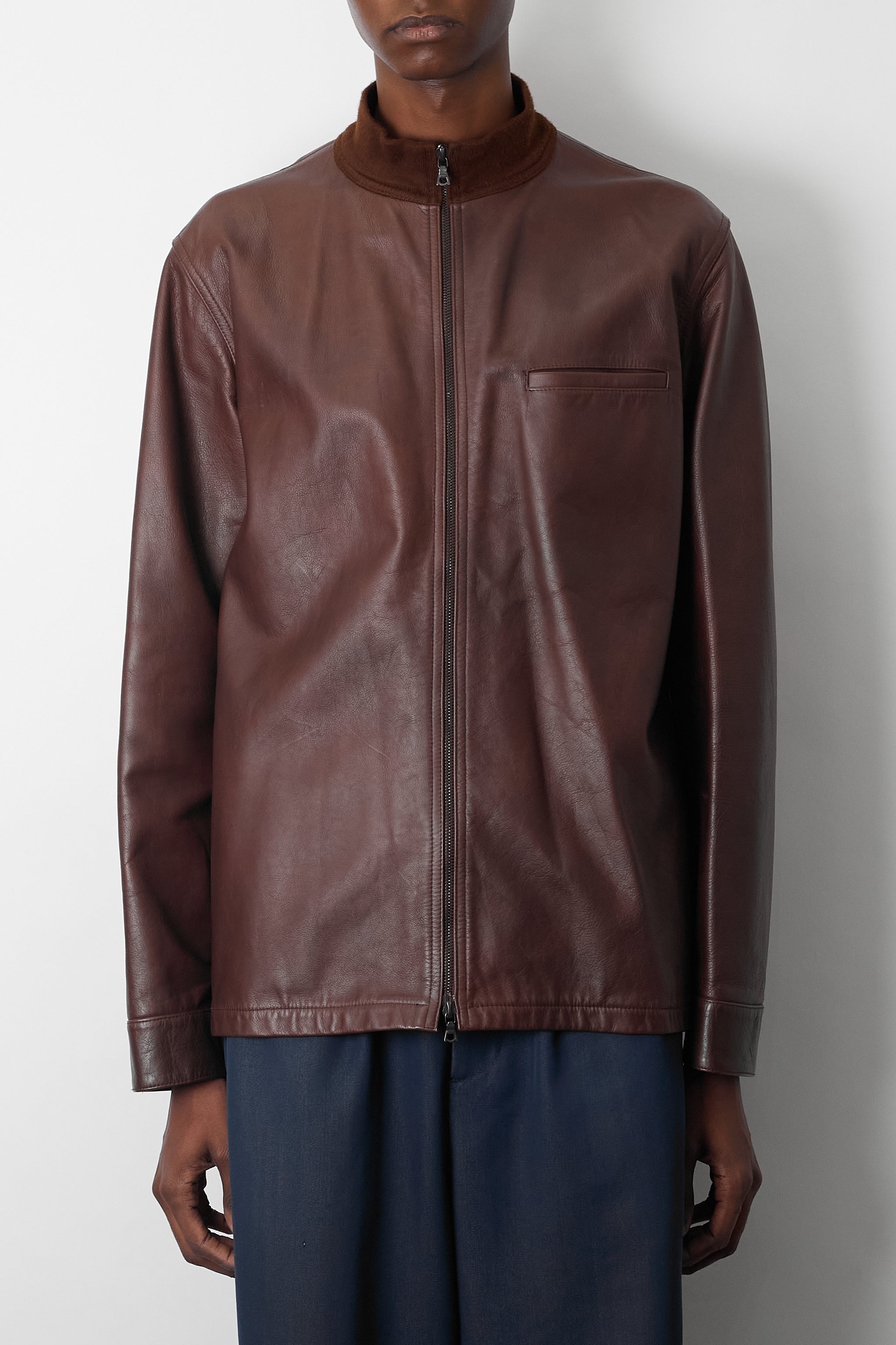 A.P.C. SINGLE LEATHER JACKET MADE IN FRANCE