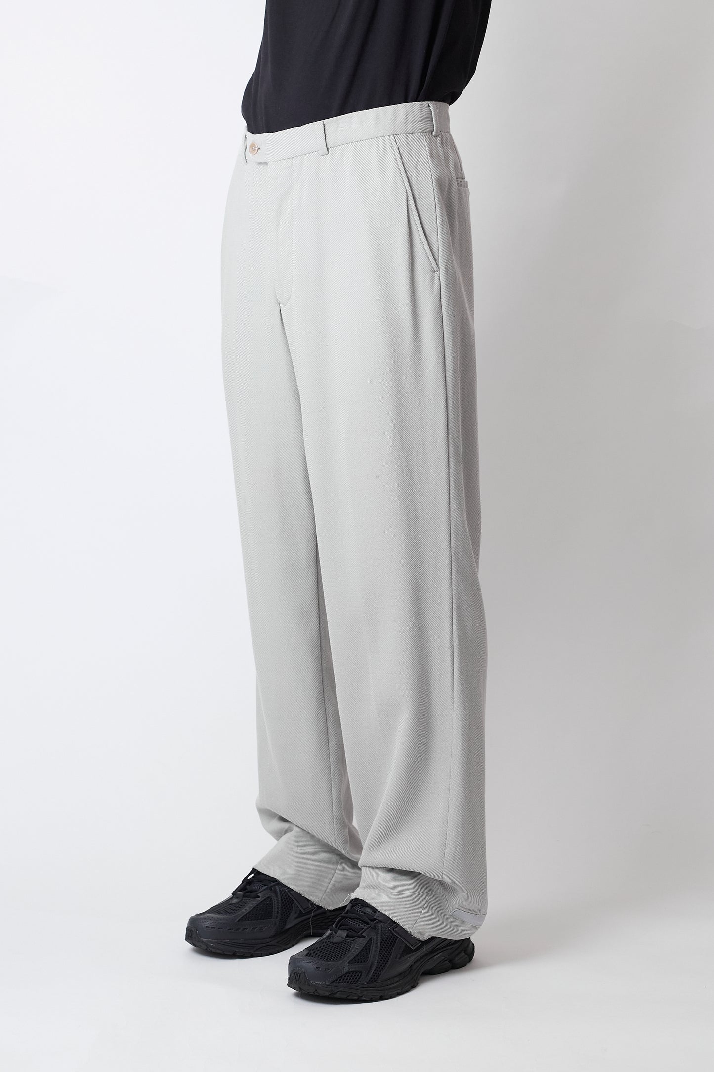 GIORGIO ARMANI GRAY WIDE PANTS