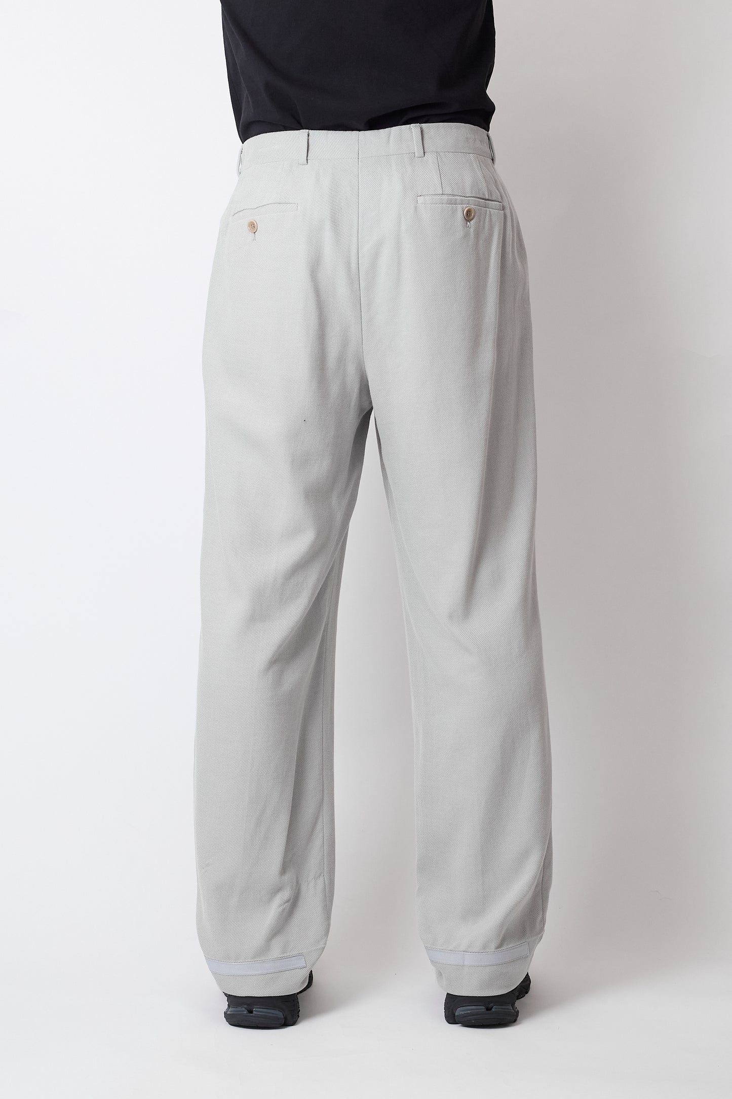 GIORGIO ARMANI GRAY WIDE PANTS