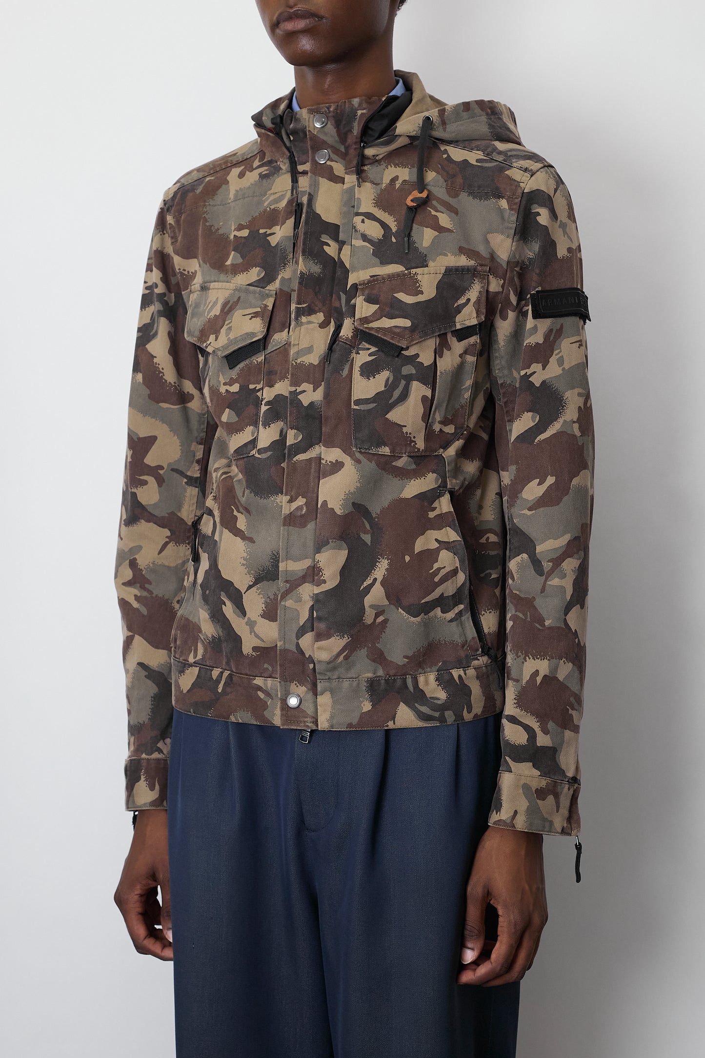 ARMANI EXCHANGE CAMOUFLAGE TECH SHORT JACKET