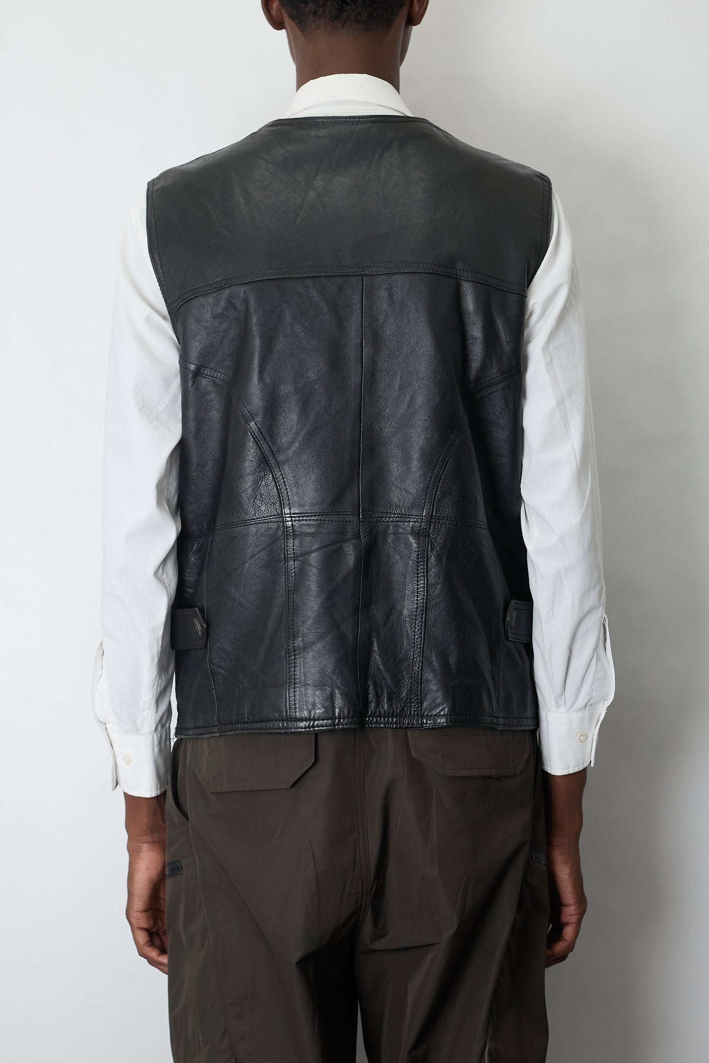 VINTAGE DESIGNED POCKET LEATHER VEST