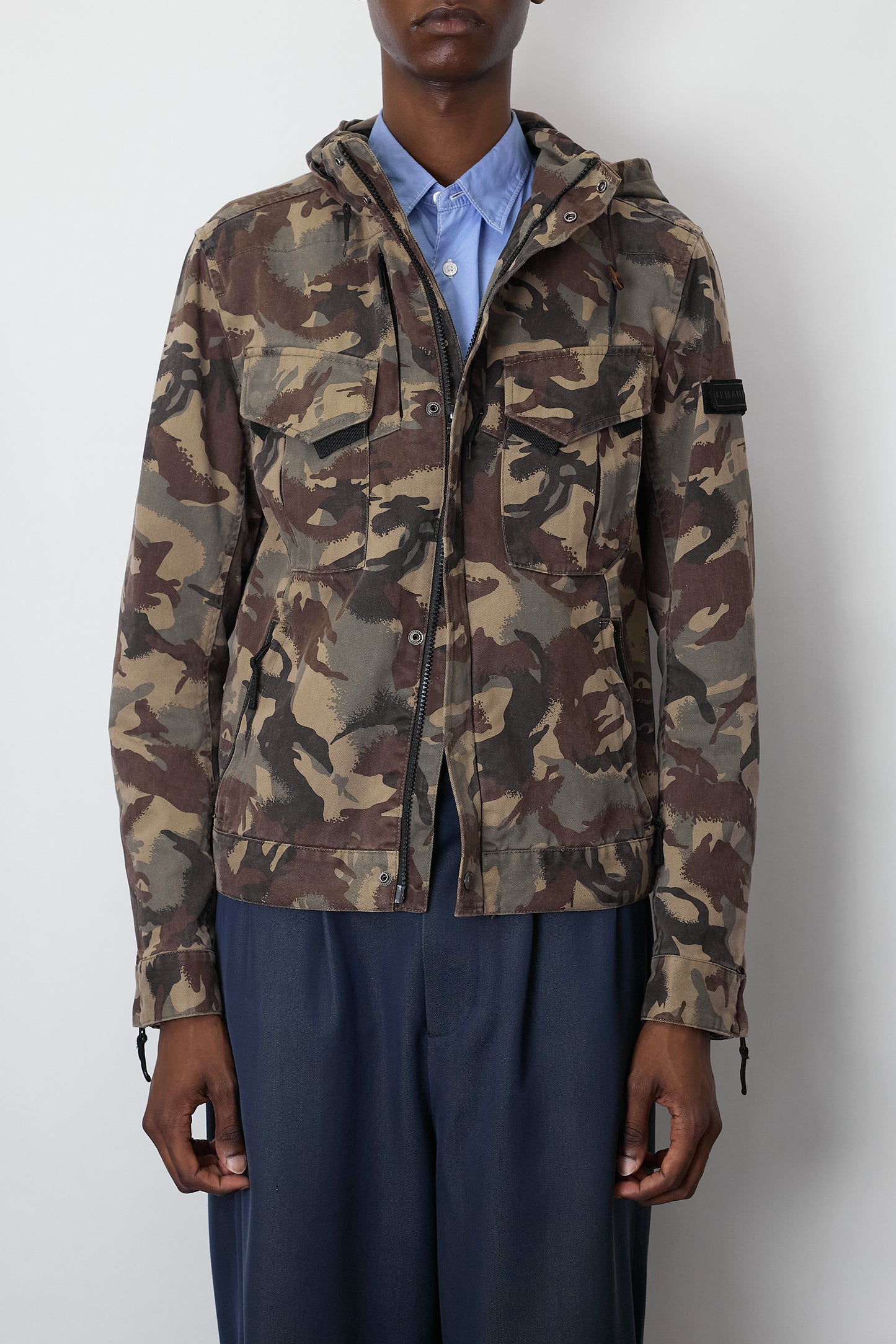 ARMANI EXCHANGE CAMOUFLAGE TECH SHORT JACKET