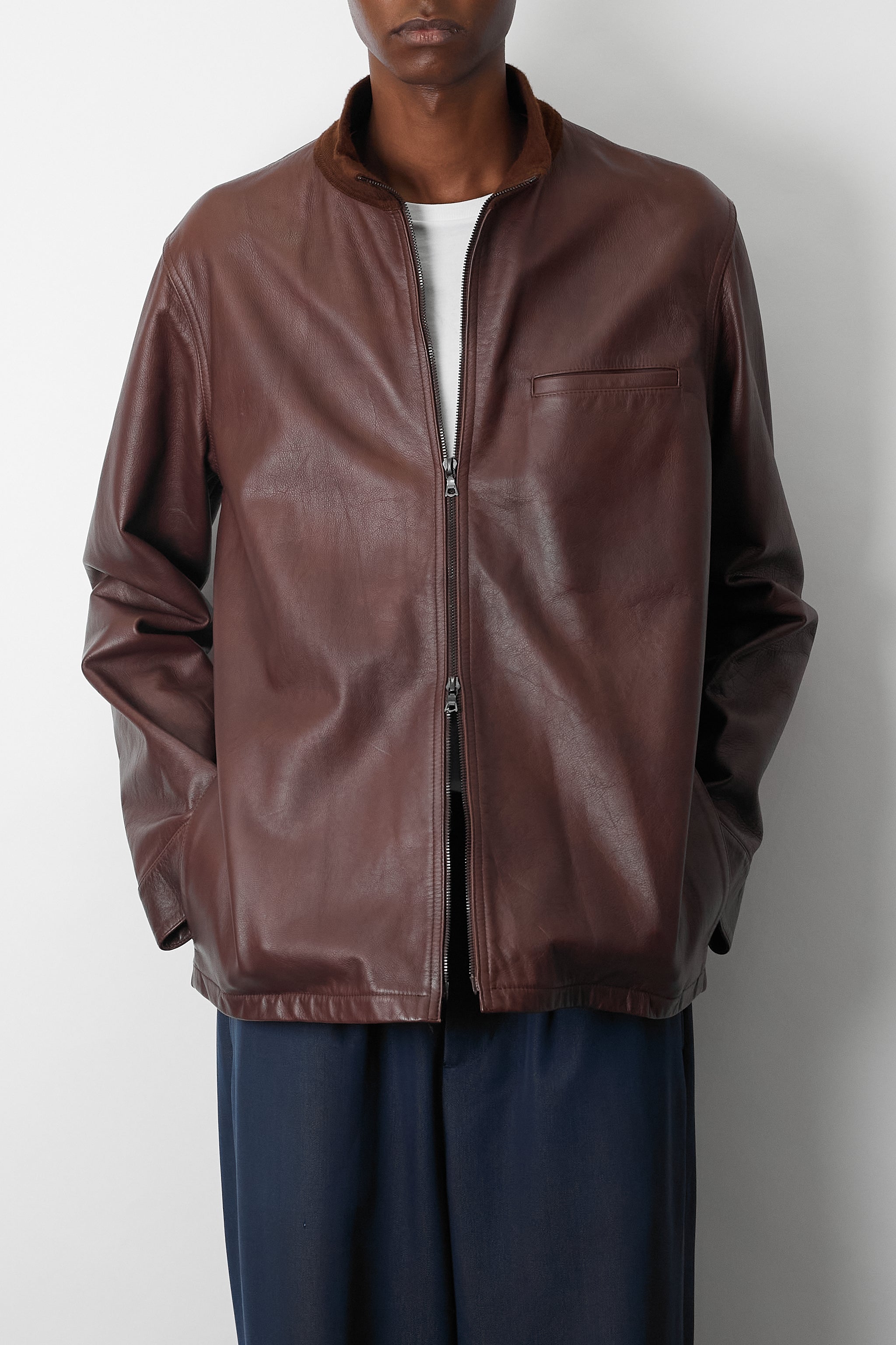 着丈60cm【A.P.C】Leather jacket made in France