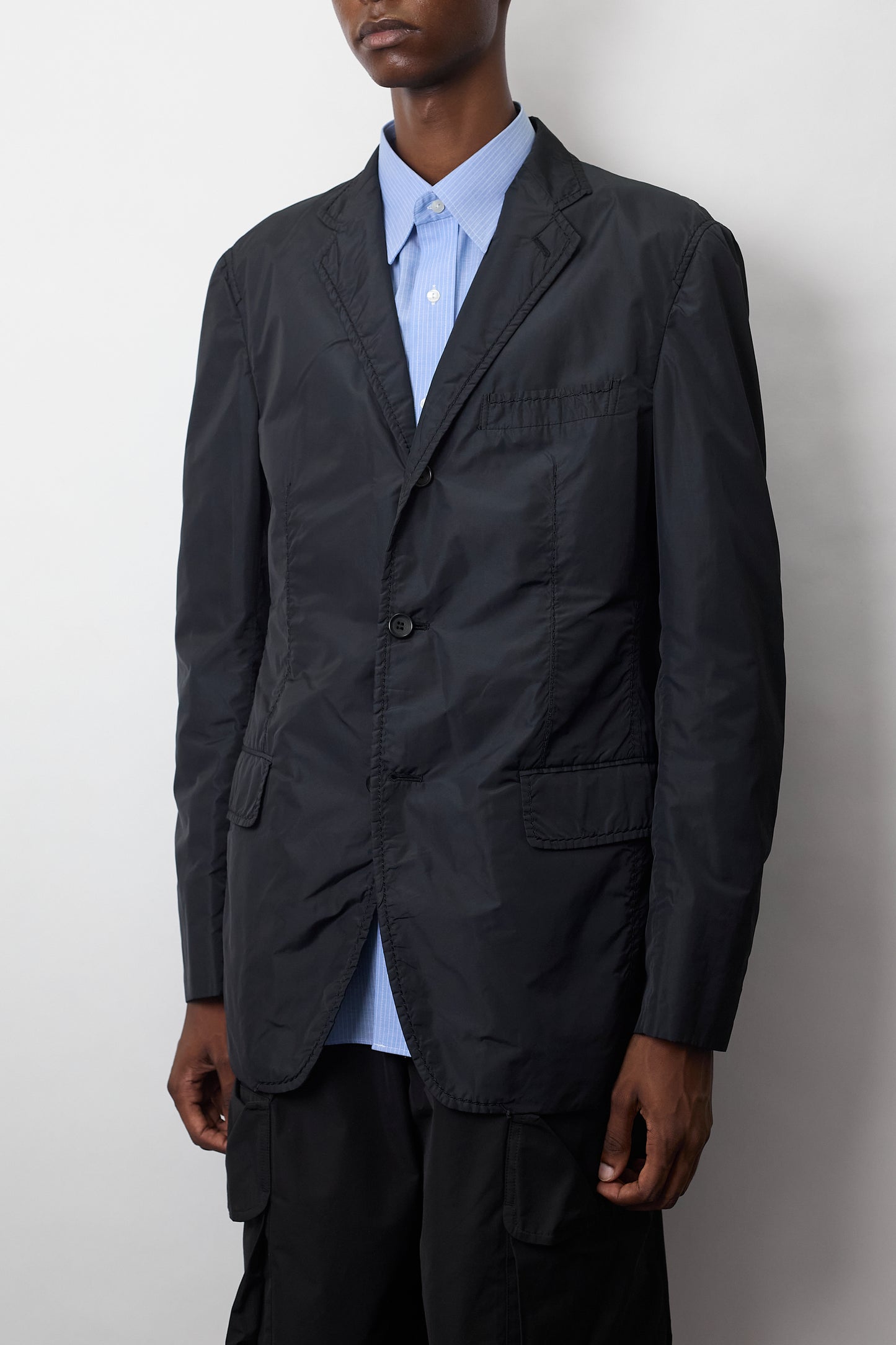 ISSEY MIYAKE MEN DESIGNED BLACK TECH JACKET