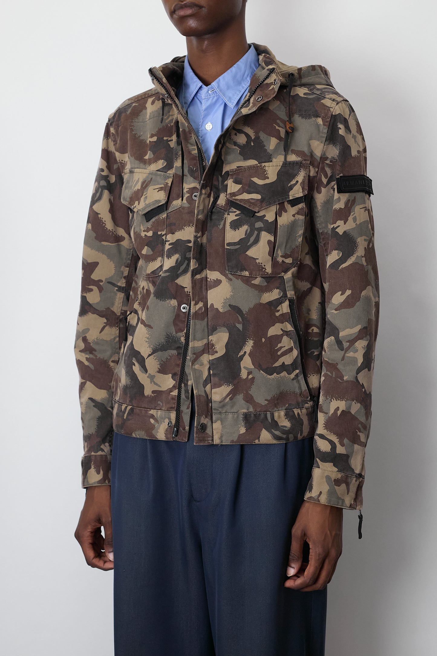 ARMANI EXCHANGE CAMOUFLAGE TECH SHORT JACKET