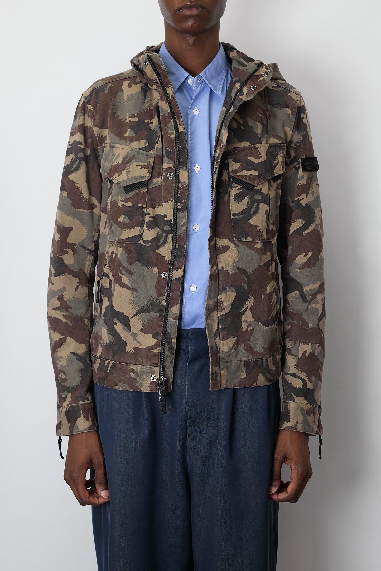 ARMANI EXCHANGE CAMOUFLAGE TECH SHORT JACKET