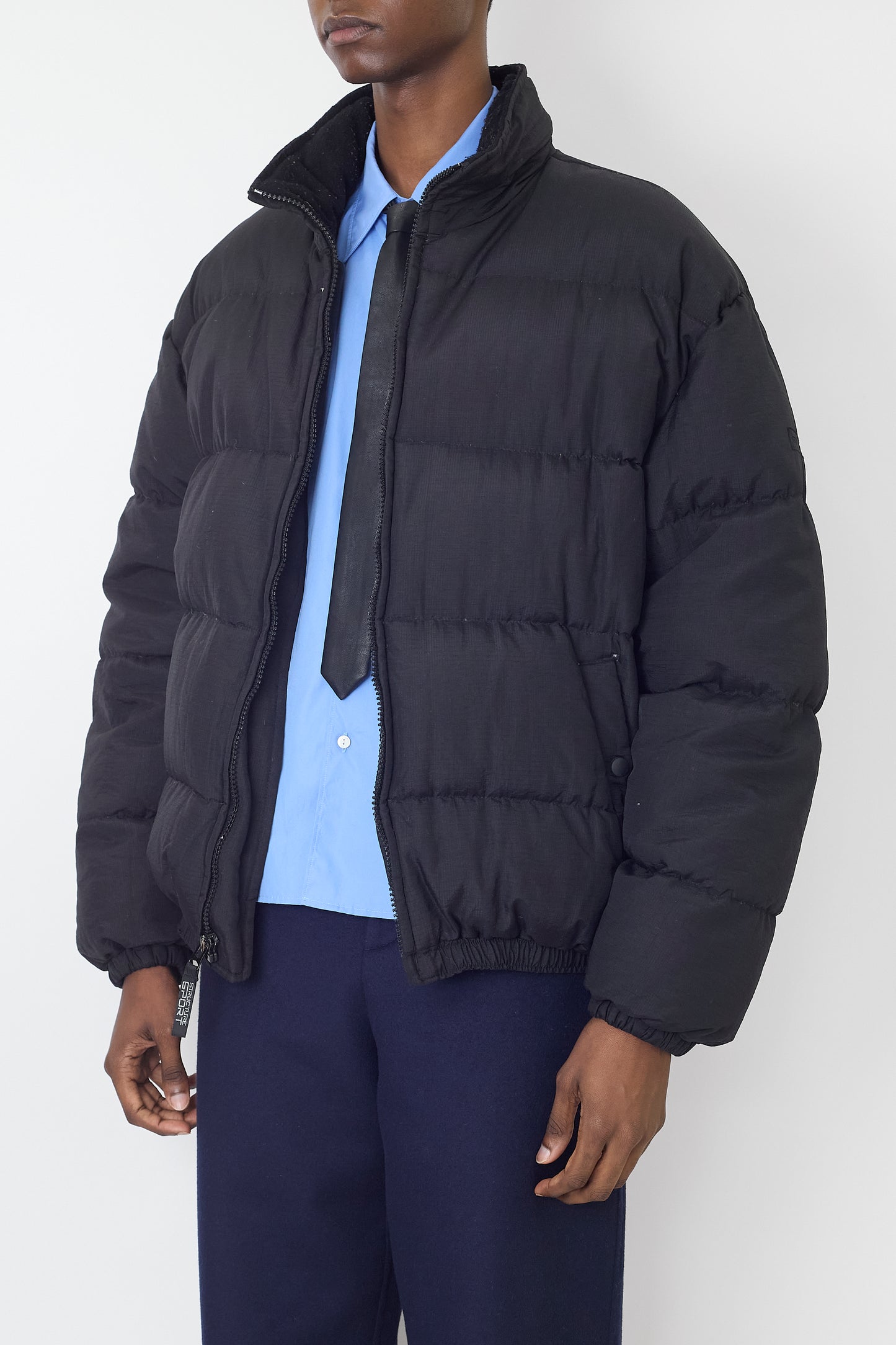 STRUCTURE SPORT BLACK SHORT DOWN JACKET