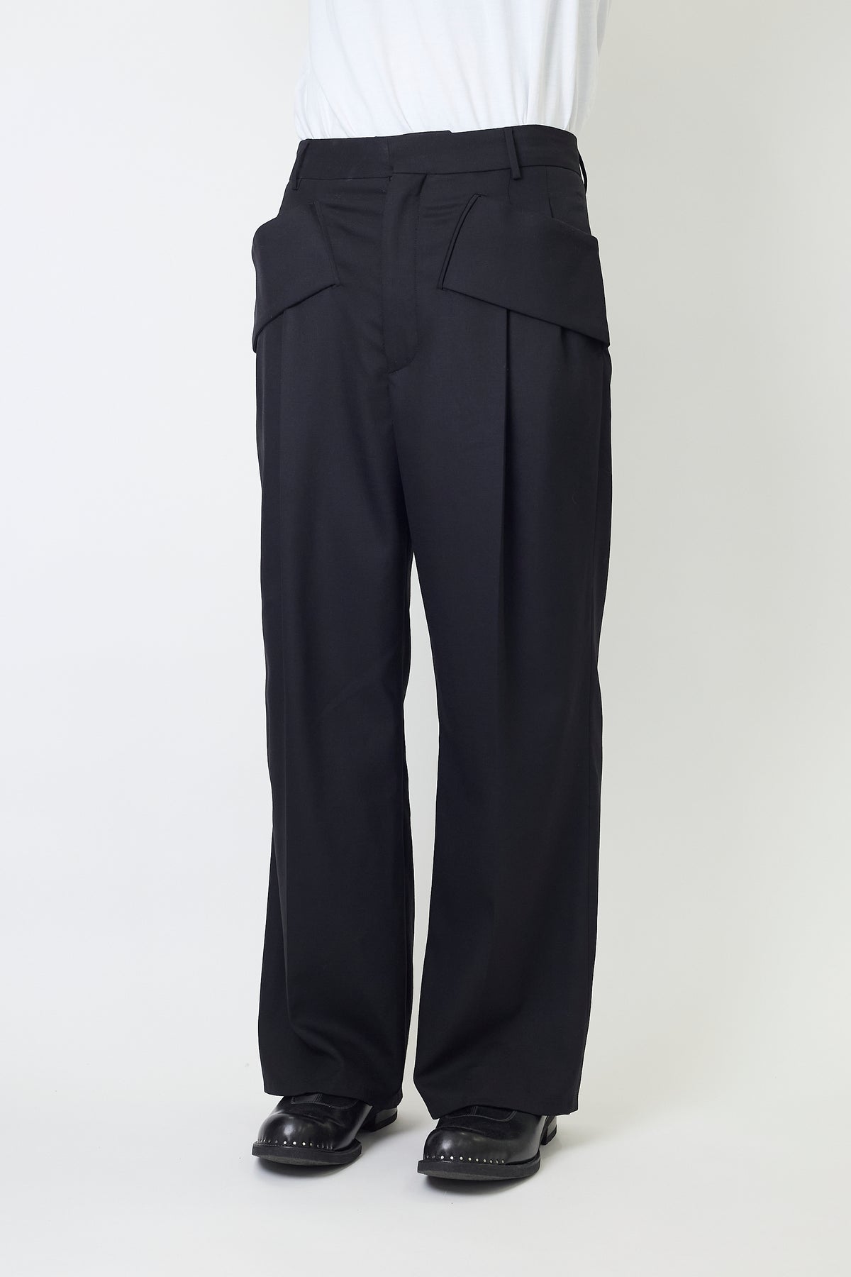 GIVENCHY BY RICCARDO TISCI BLACK WOOL WIDE PANTS – DISSONANCE