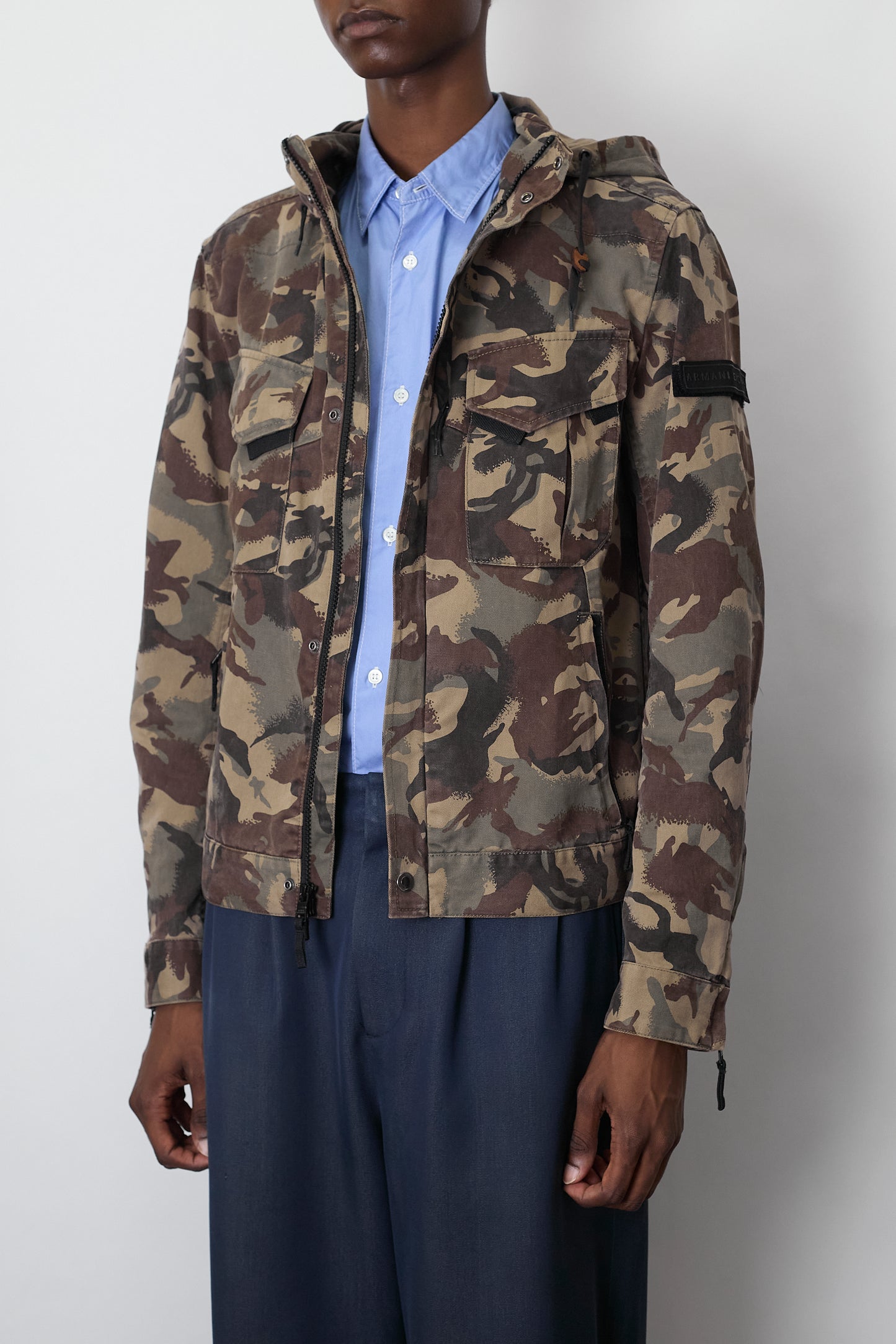 ARMANI EXCHANGE CAMOUFLAGE TECH SHORT JACKET