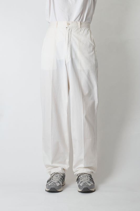 COMME DES GARCONS HOMME WHITE COTTON WIDE PANTS