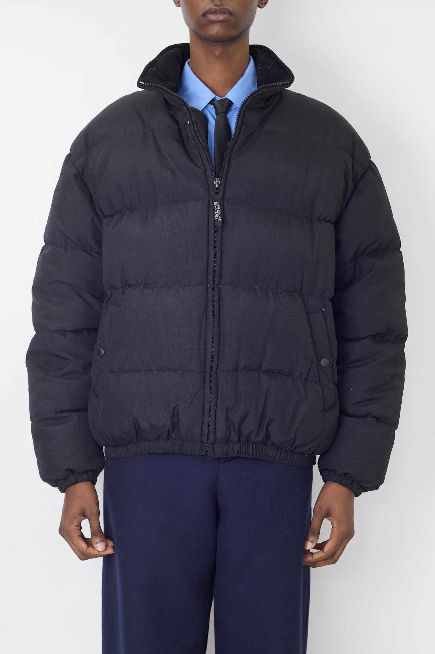 STRUCTURE SPORT BLACK SHORT DOWN JACKET