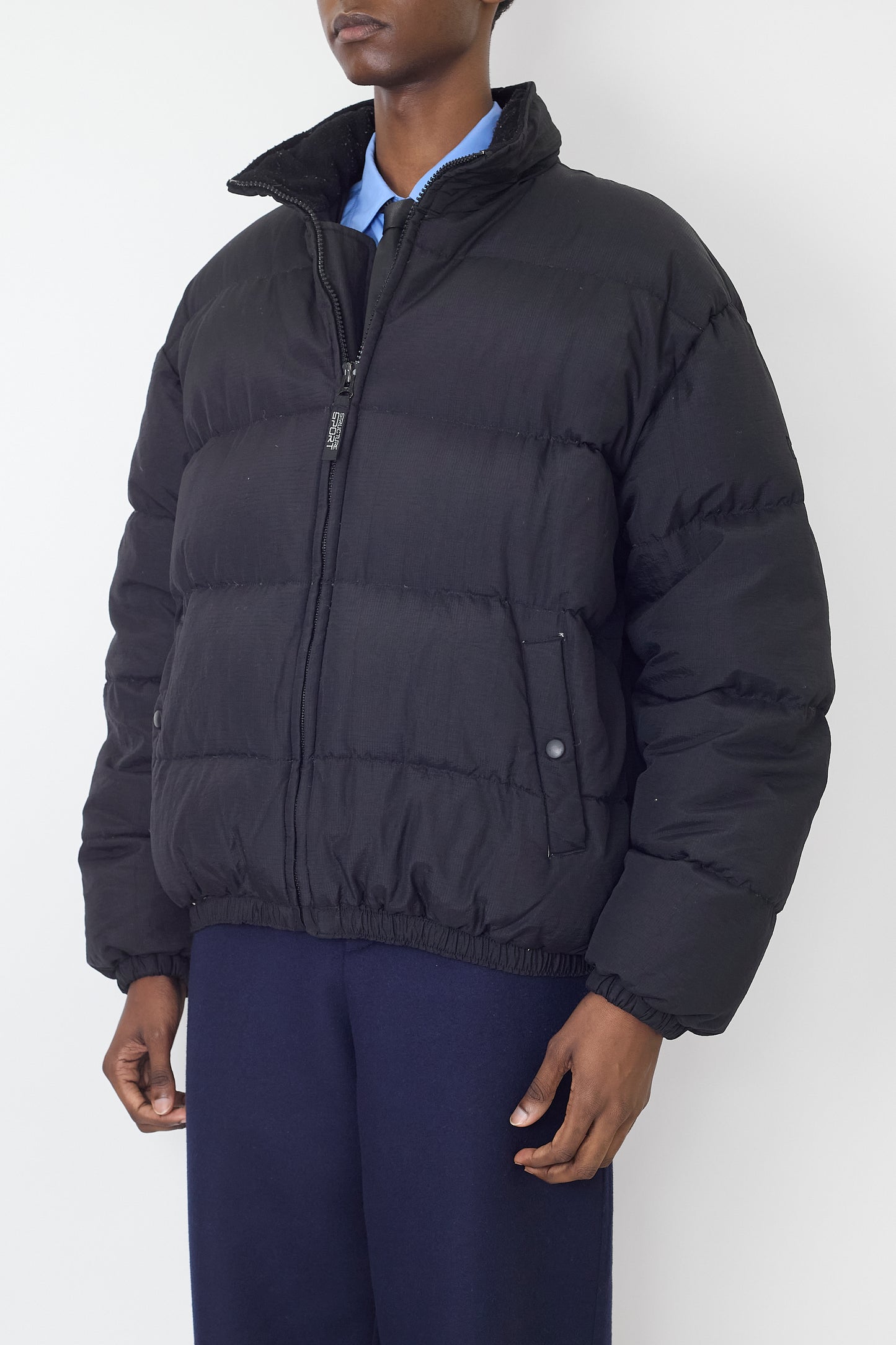 STRUCTURE SPORT BLACK SHORT DOWN JACKET