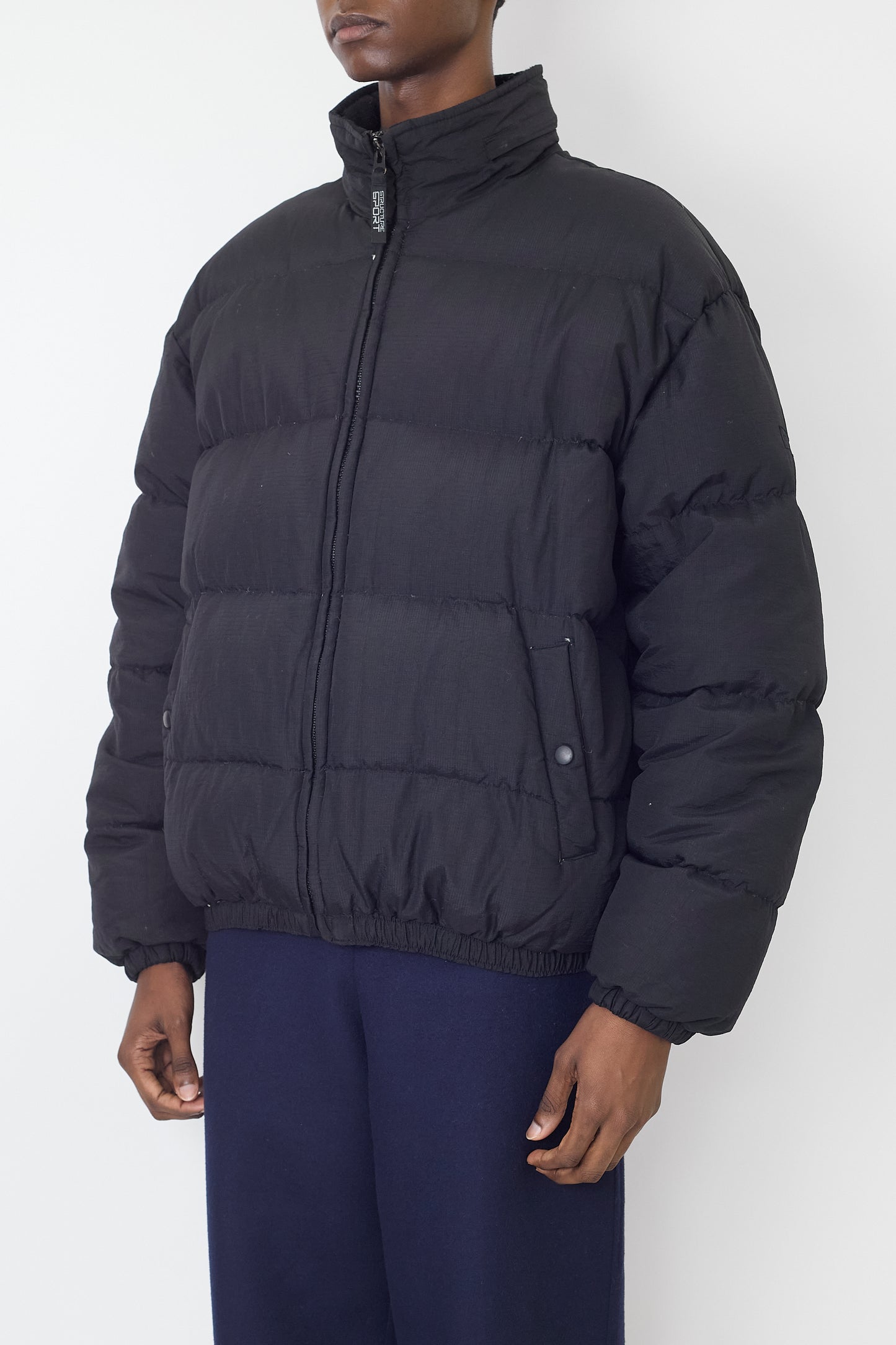 STRUCTURE SPORT BLACK SHORT DOWN JACKET