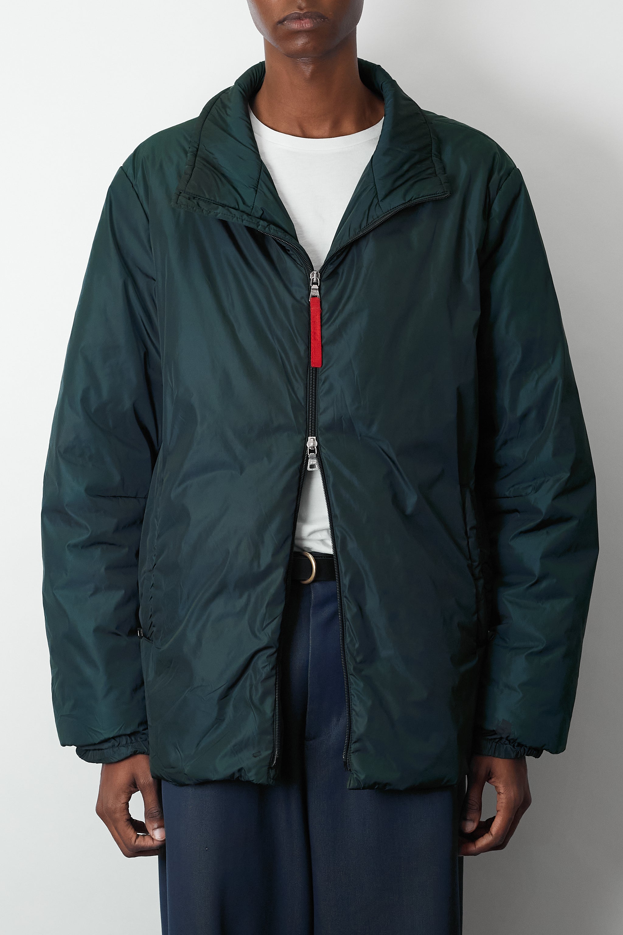 PRADA 玉虫 nylon designed jacket44身幅