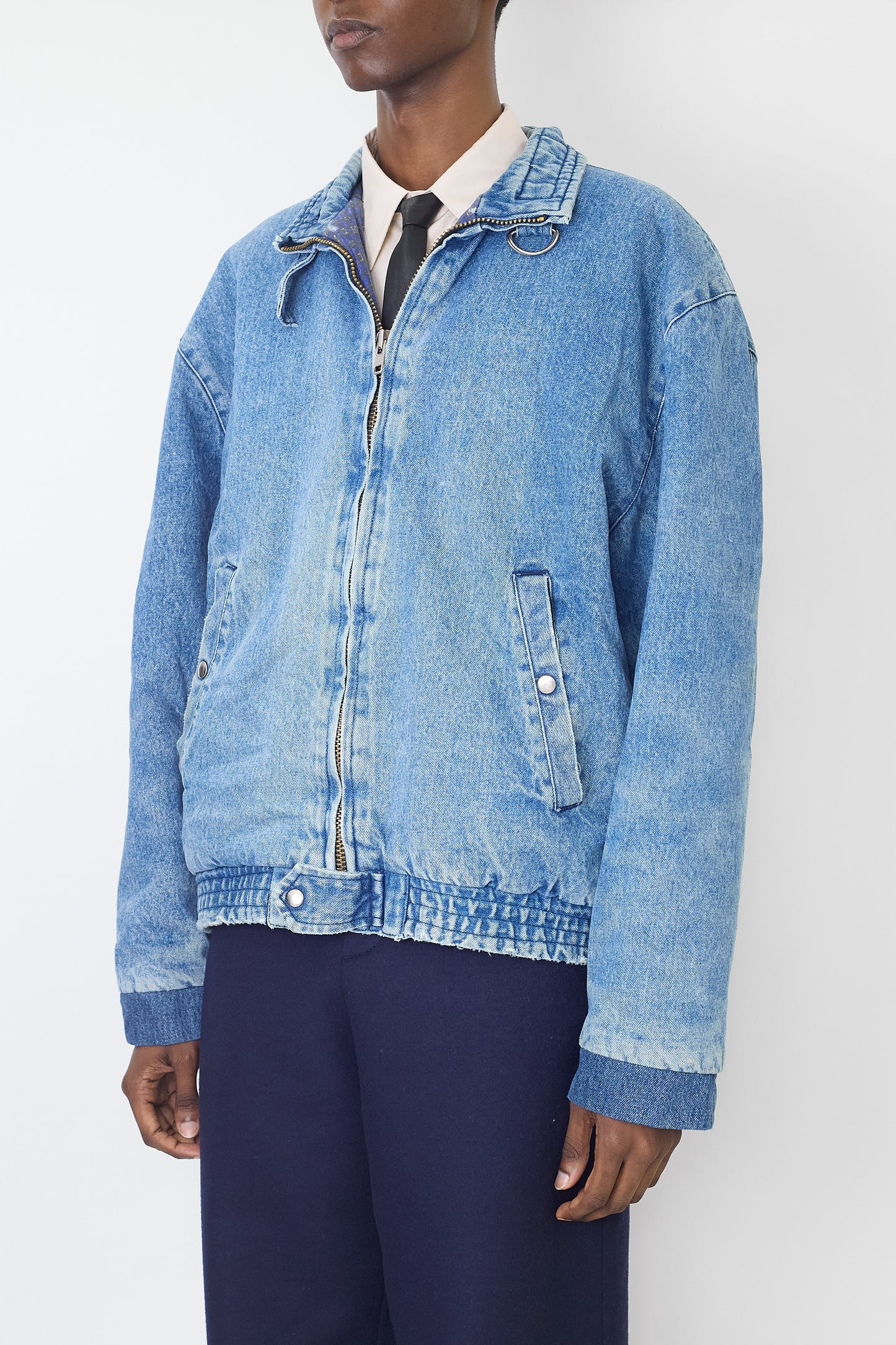 VINTAGE DESIGNED BLUE DENIM JACKET