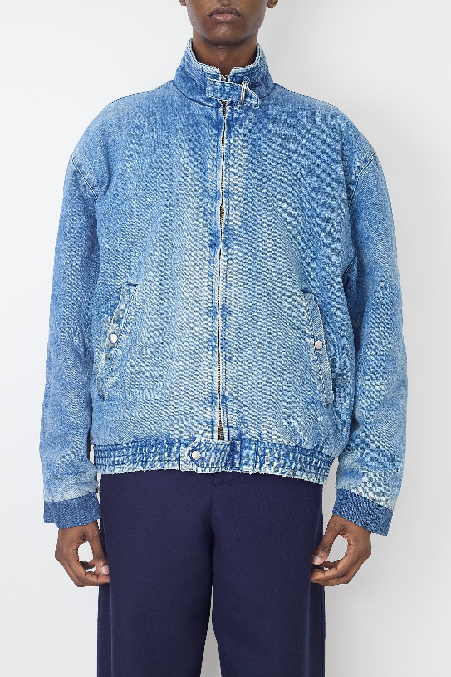 VINTAGE DESIGNED BLUE DENIM JACKET