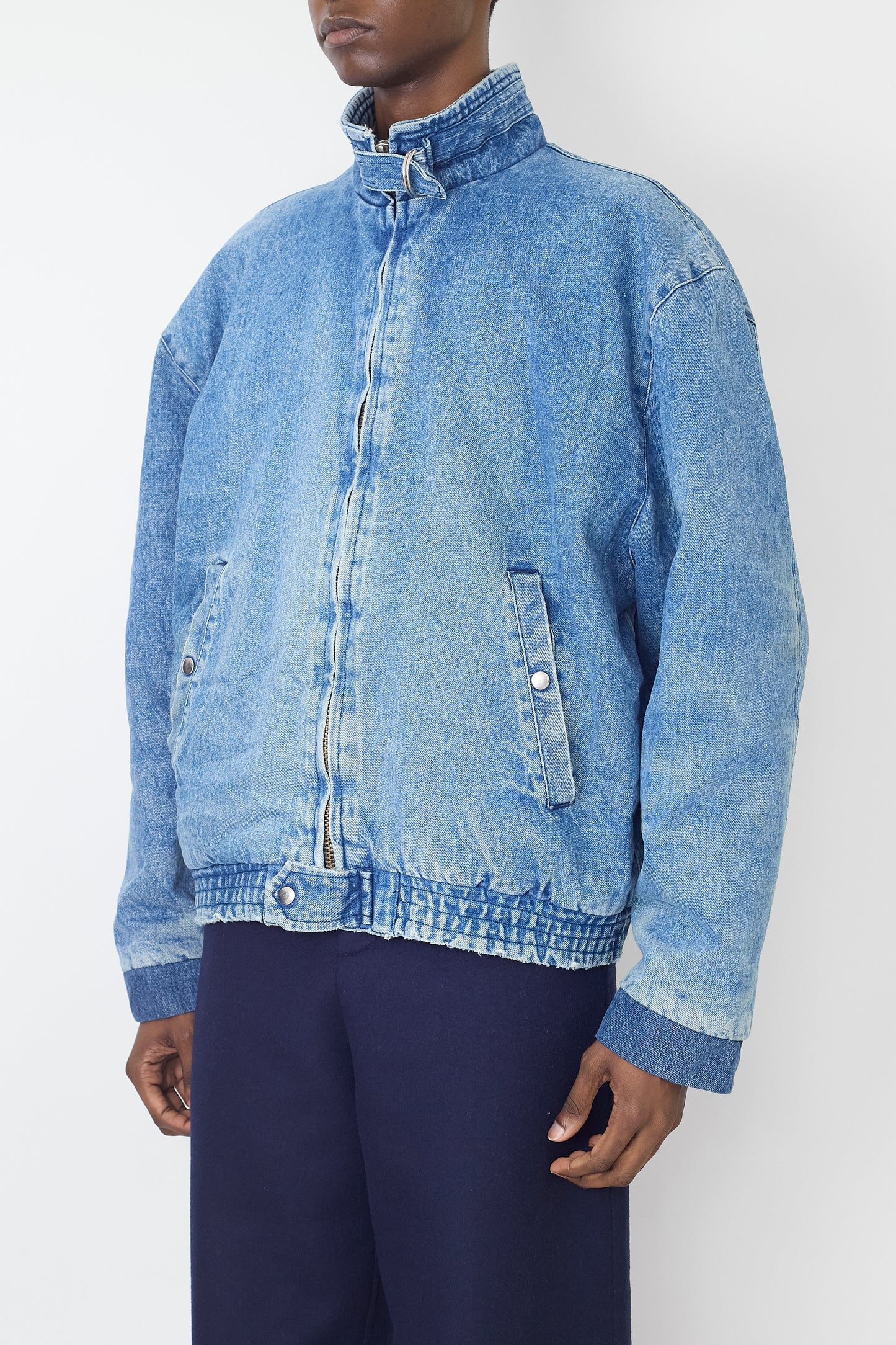 VINTAGE DESIGNED BLUE DENIM JACKET