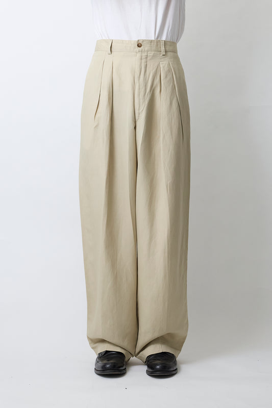 EMPORIO ARMANI BEIGE WIDE PANTS MADE IN ITALY