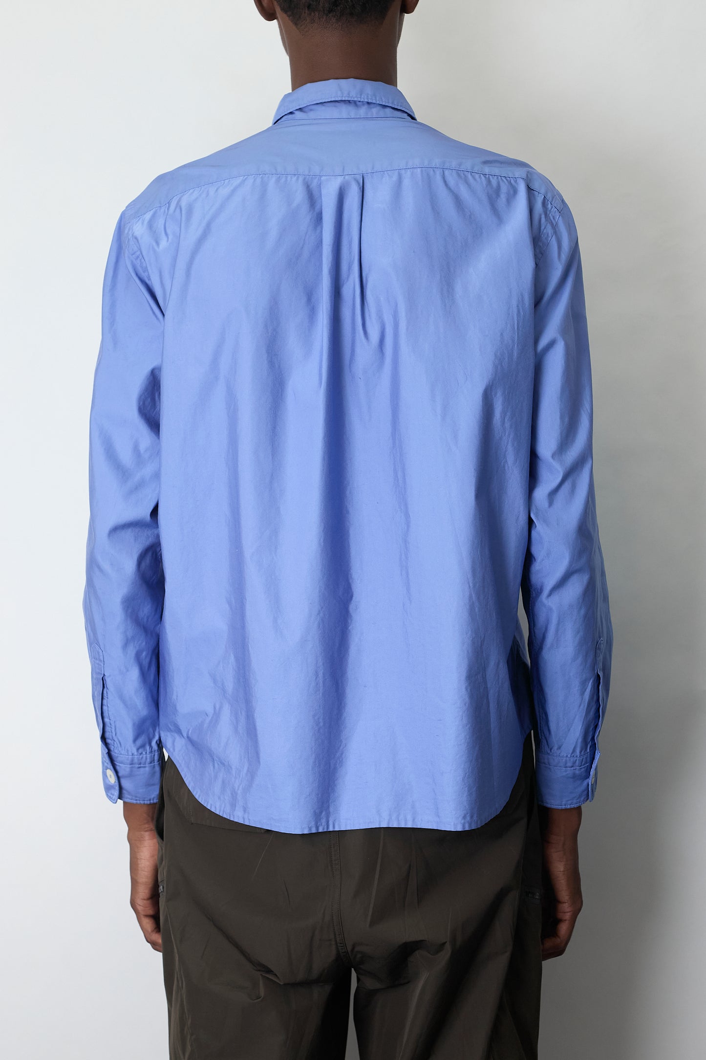 COMME DES GARCONS HOMME SKY BLUE WIDE SHORT SHIRT