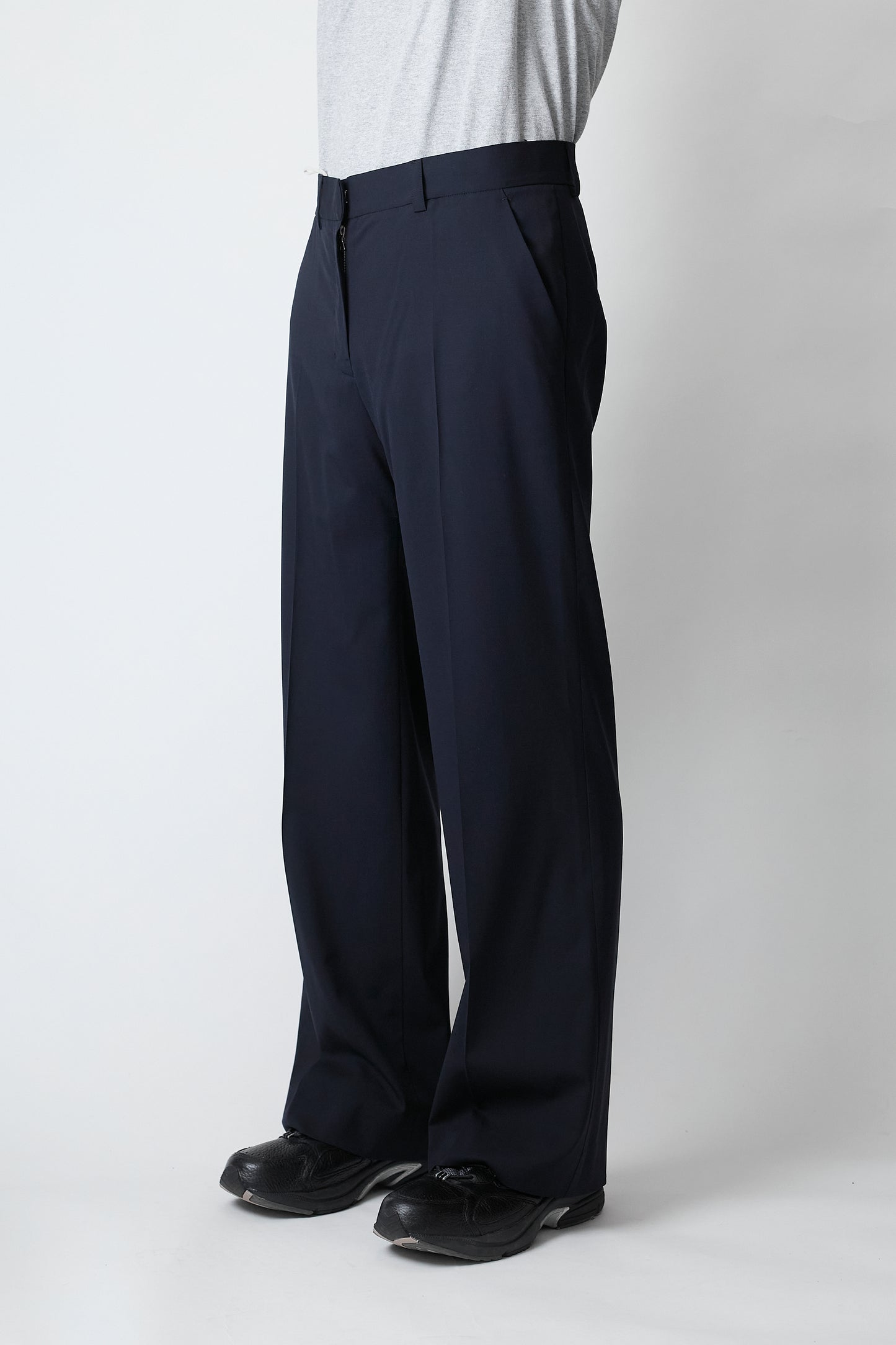 JIL SANDER BY RAF SIMONS SUMMER WOOL FLARE PANTS