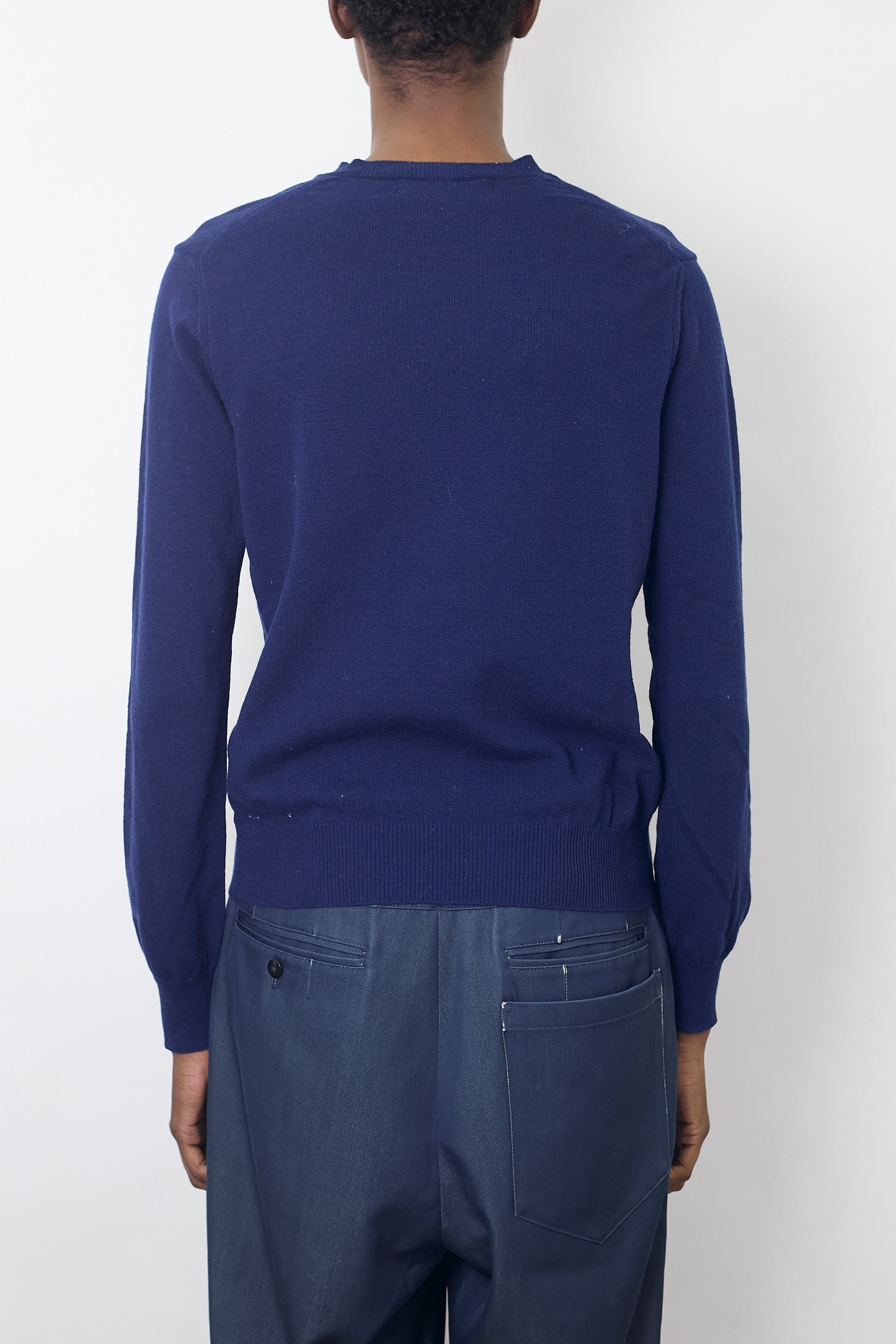 COMME DES GARCONS SHIRT NAVY WOOL KNIT