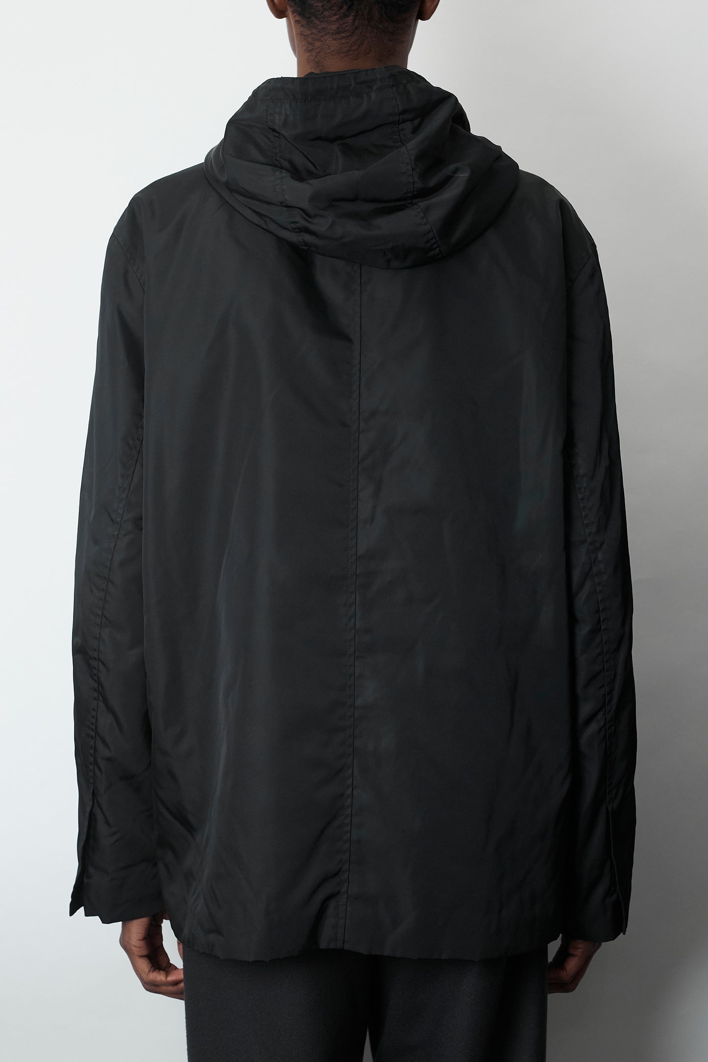 PRADA BLACK TECH NYLON HOODIE JACKET