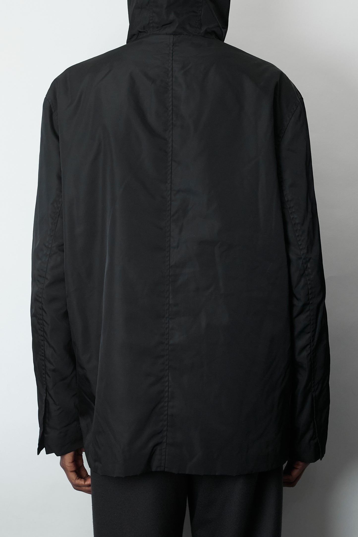 PRADA BLACK TECH NYLON HOODIE JACKET