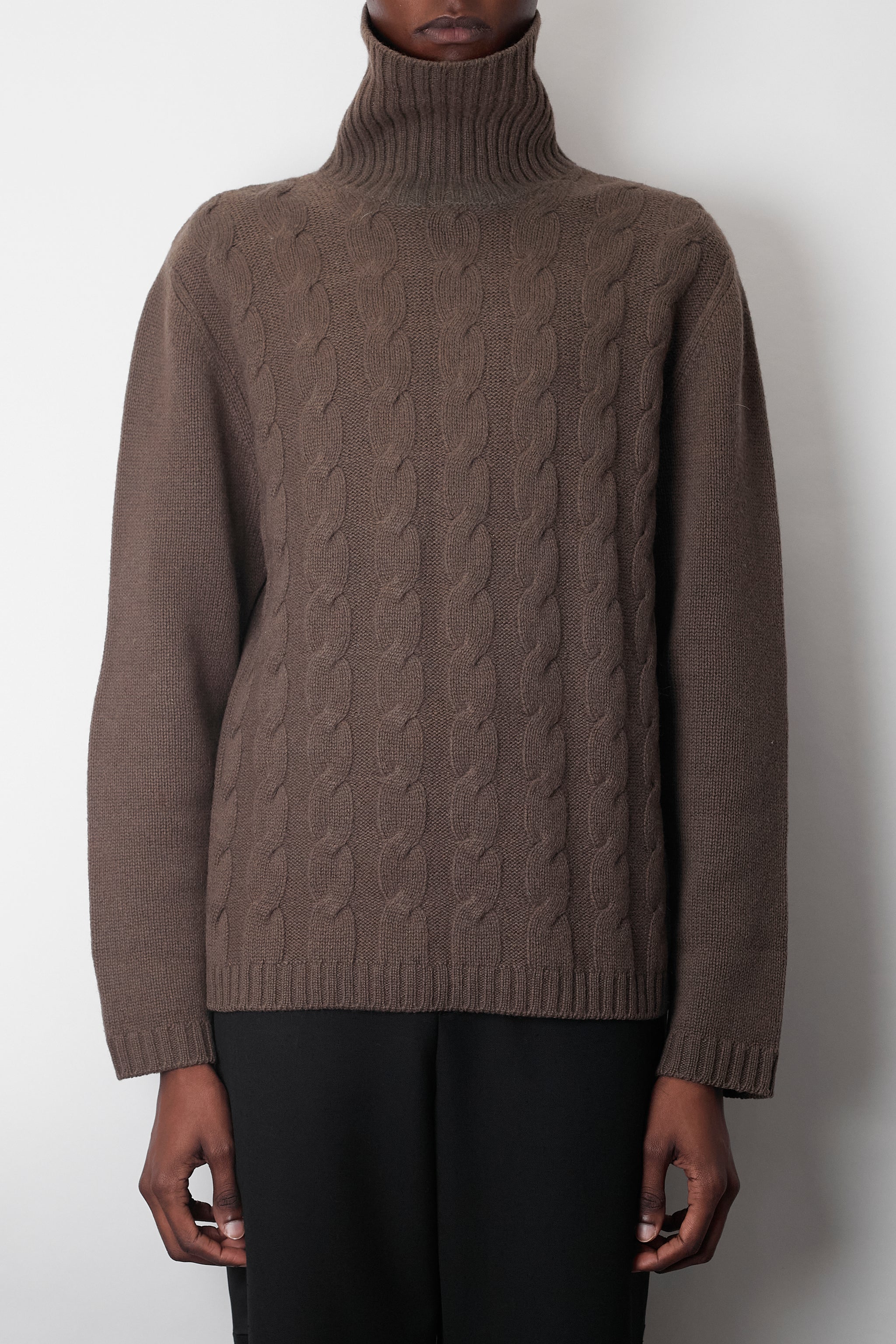 PRADA ELBOW PATCH TURTLE NECK KNIT