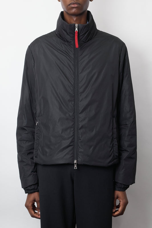 PRADA SPORT BLACK TECH NYLON PADDED SHORT JACKET