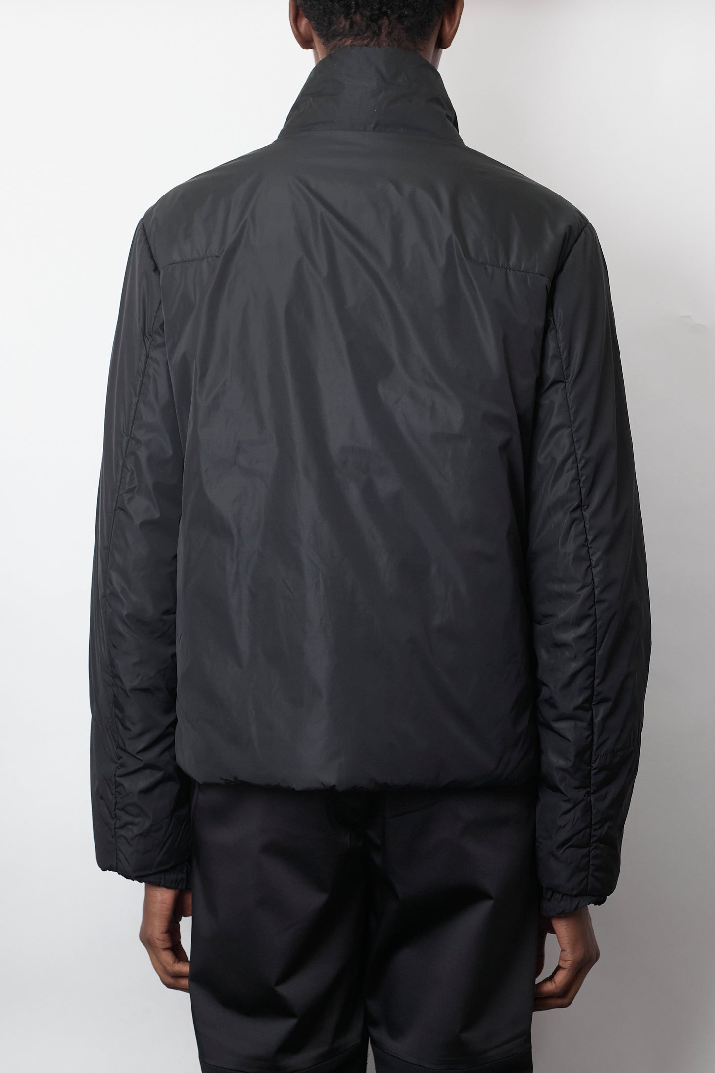 PRADA SPORT BLACK TECH NYLON PADDED SHORT JACKET