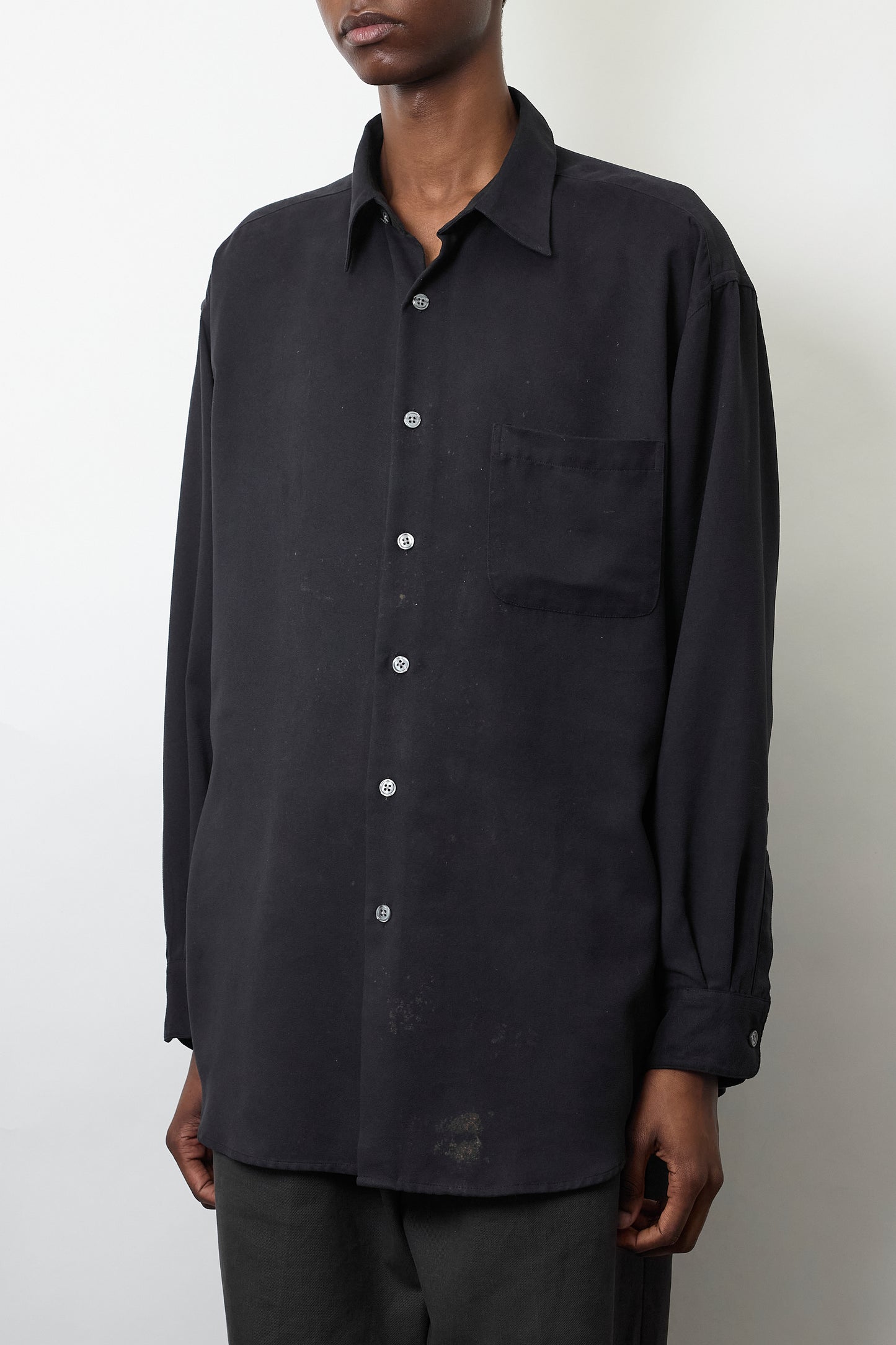 VINTAGE BLACK PAINTED WIDE SHIRT