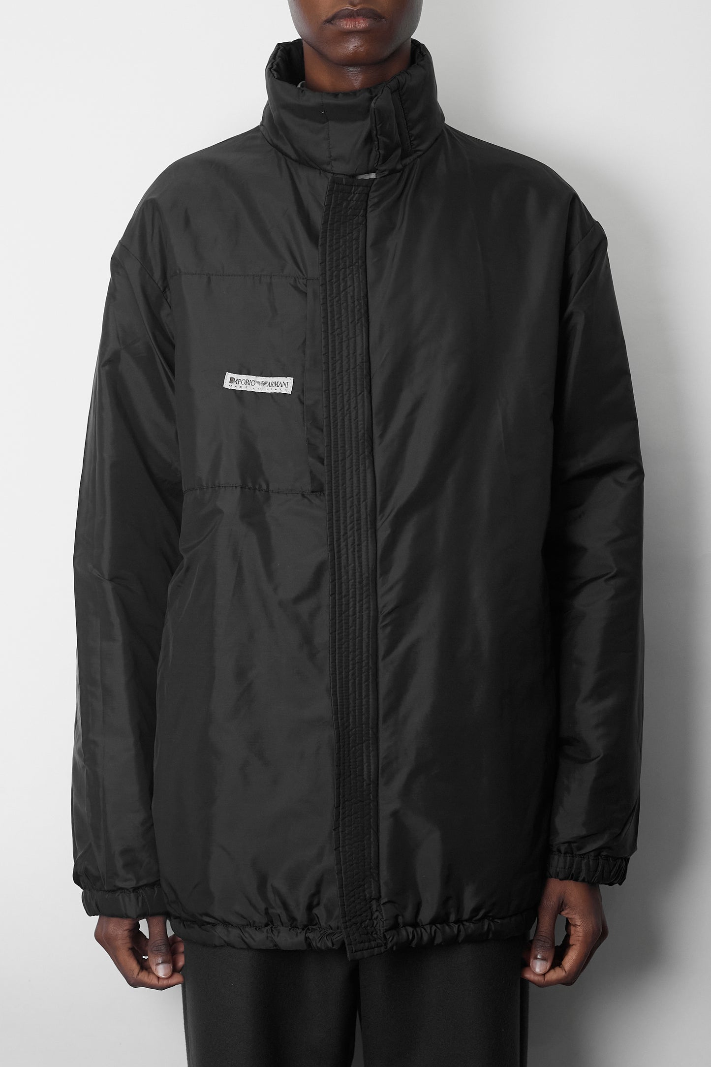 EMPORIO ARMANI BLACK REVERSIBLE PADDED JACKET