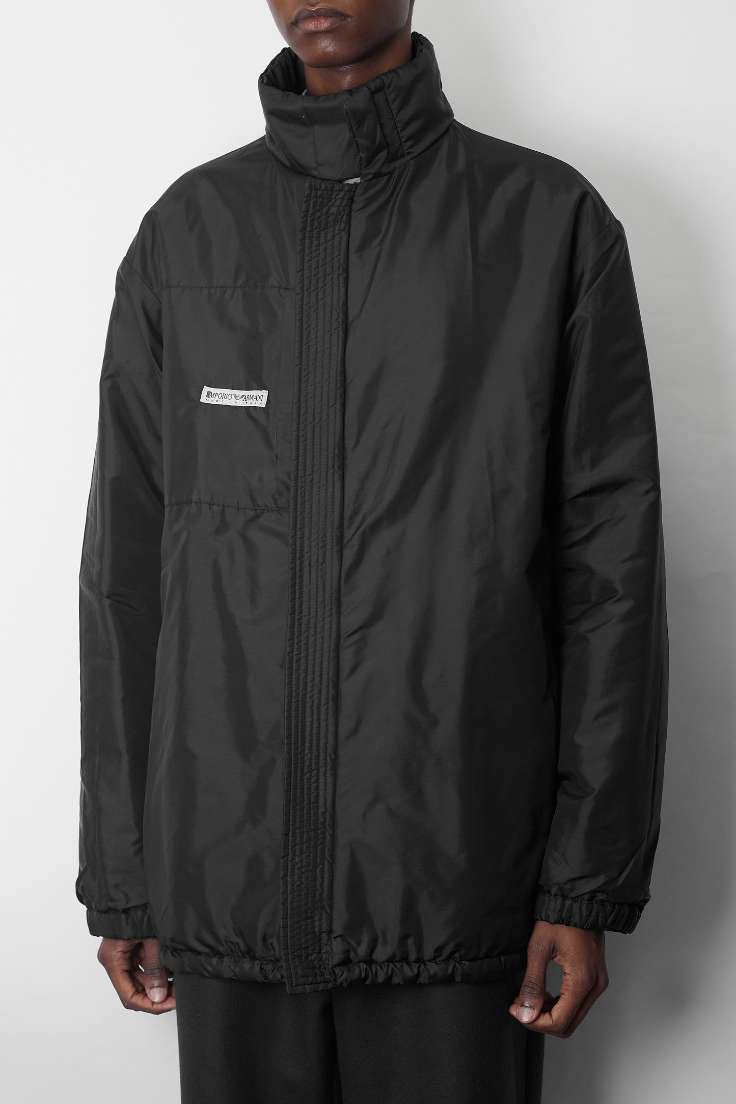 EMPORIO ARMANI BLACK REVERSIBLE PADDED JACKET