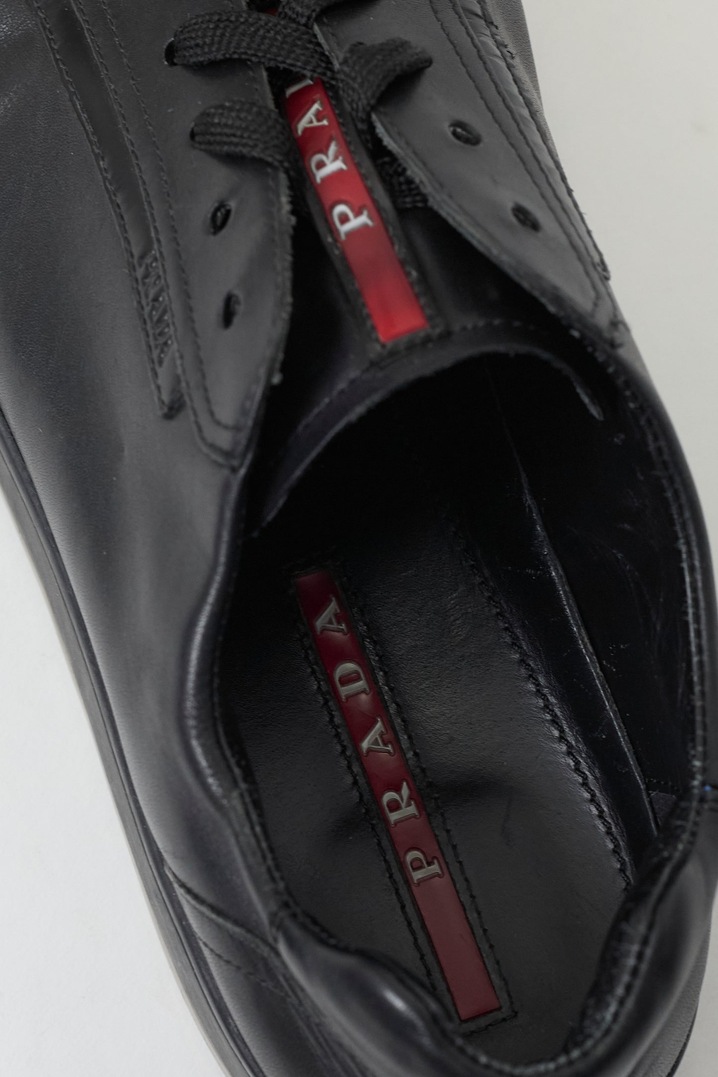 PRADA SPORT BLACK ACTIVE LEATHER SHOES