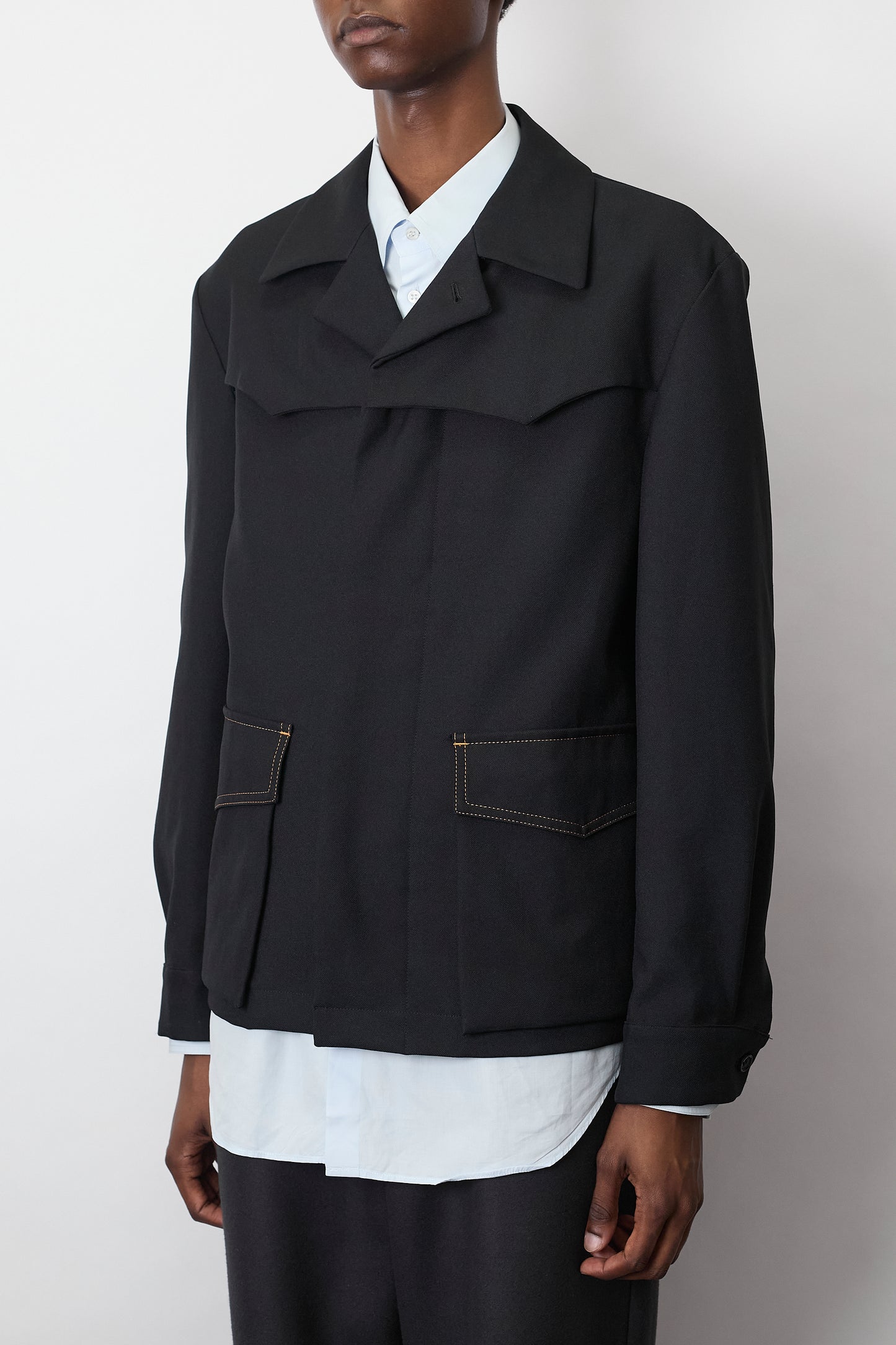 COMME DES GARCONS HOMME PLUS BLACK STITCHED JACKET