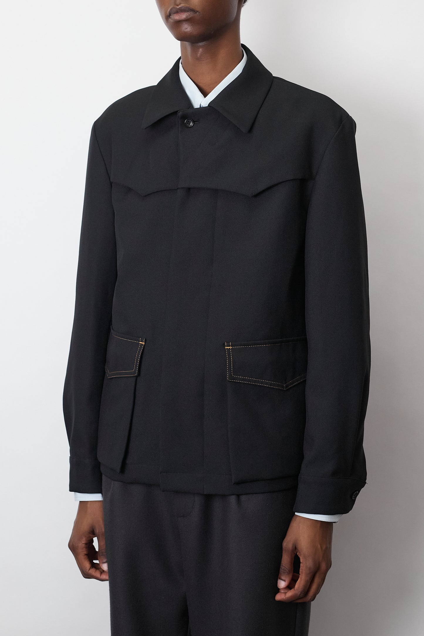 COMME DES GARCONS HOMME PLUS BLACK STITCHED JACKET